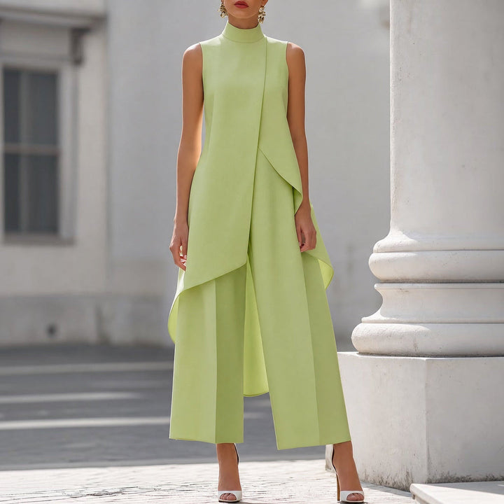 Valentina | Elegant Jumpsuit with Draped High-Neck Top