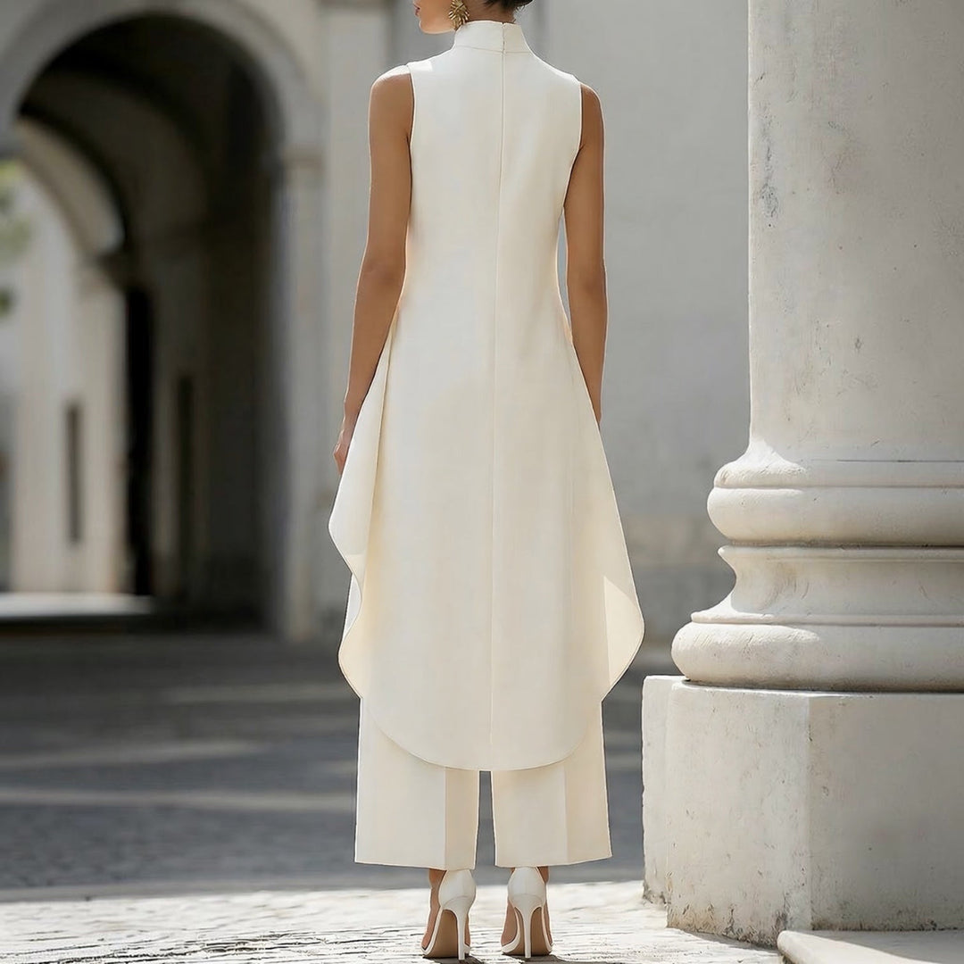 Valentina | Elegant Jumpsuit with Draped High-Neck Top