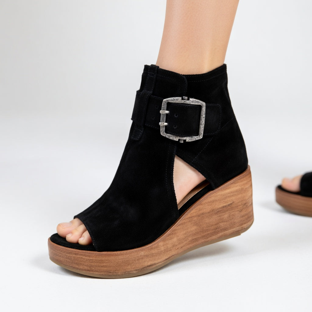 Orélisse | Modern Open Wedge Boots