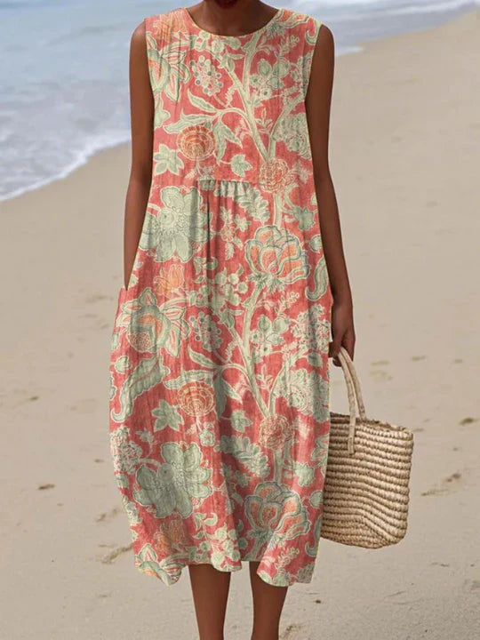 SARA | PATTERNED MIDI DRESS