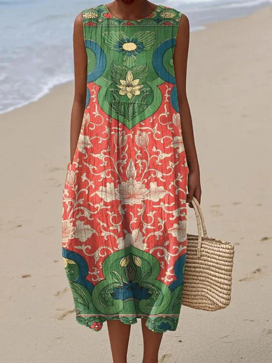 SARA | PATTERNED MIDI DRESS