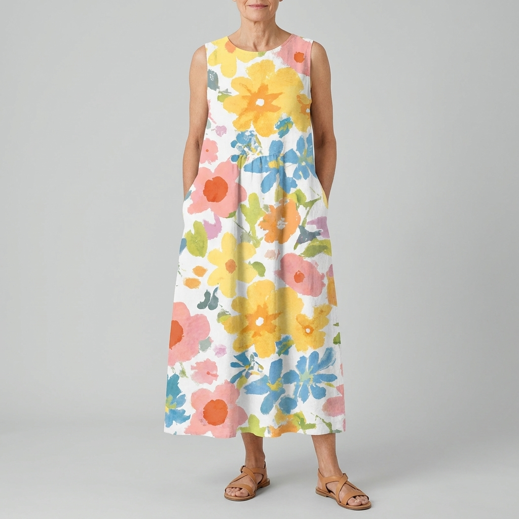 ELLA | PASTEL FLORAL MIDI DRESS