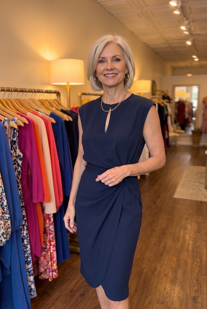 Ruca | Elegant Draped Midi Dress