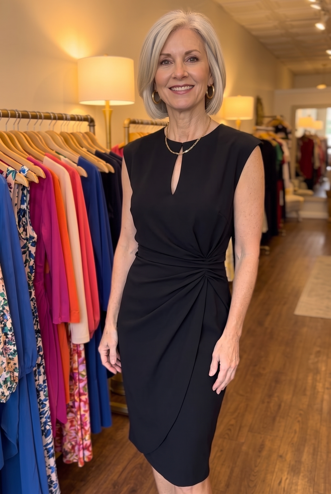 Ruca | Elegant Draped Midi Dress