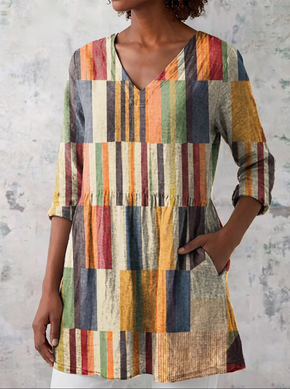 Chloe | Long Blouse with V-Neck