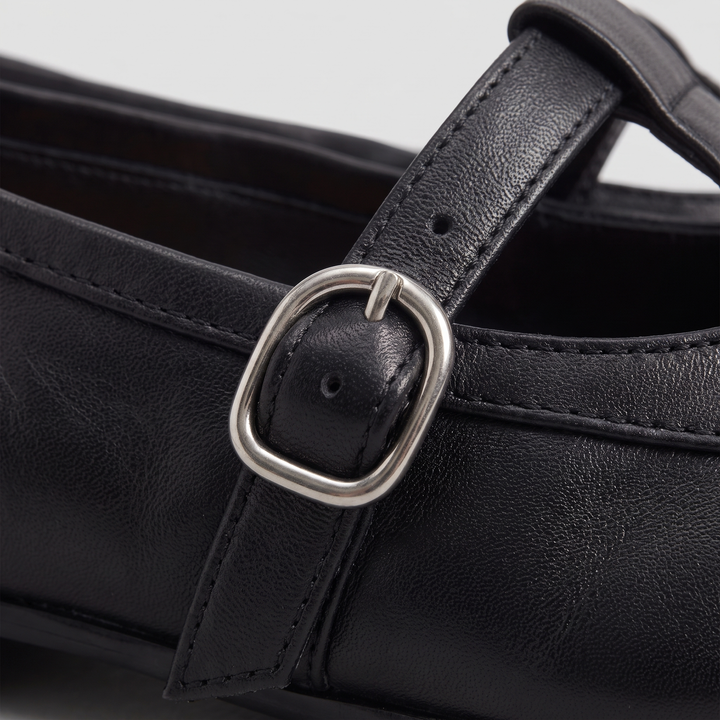 Sofia Mary Jane flat adjustable strap and buckle detail